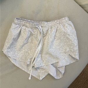 Old Navy White Leopard Print Athletic Shorts